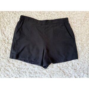 Club Monaco Black Silk Shorts 10 Lined Pockets